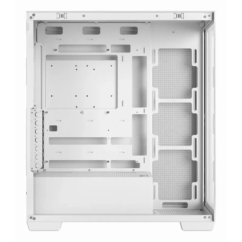 PC korpusas DeepCool CG580 WH White — ATX/mATX/ITX, grūdintas stiklas, palaiko 120/140 mm ventiliatorius, 3,5 colio × 2, 2,5 colio × 3, USB 3.2 Gen1