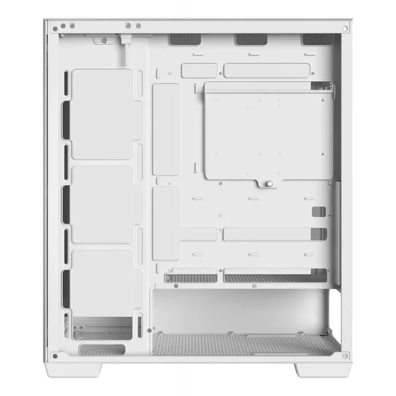 PC korpusas DeepCool CG580 WH White — ATX/mATX/ITX, grūdintas stiklas, palaiko 120/140 mm ventiliatorius, 3,5 colio × 2, 2,5 colio × 3, USB 3.2 Gen1