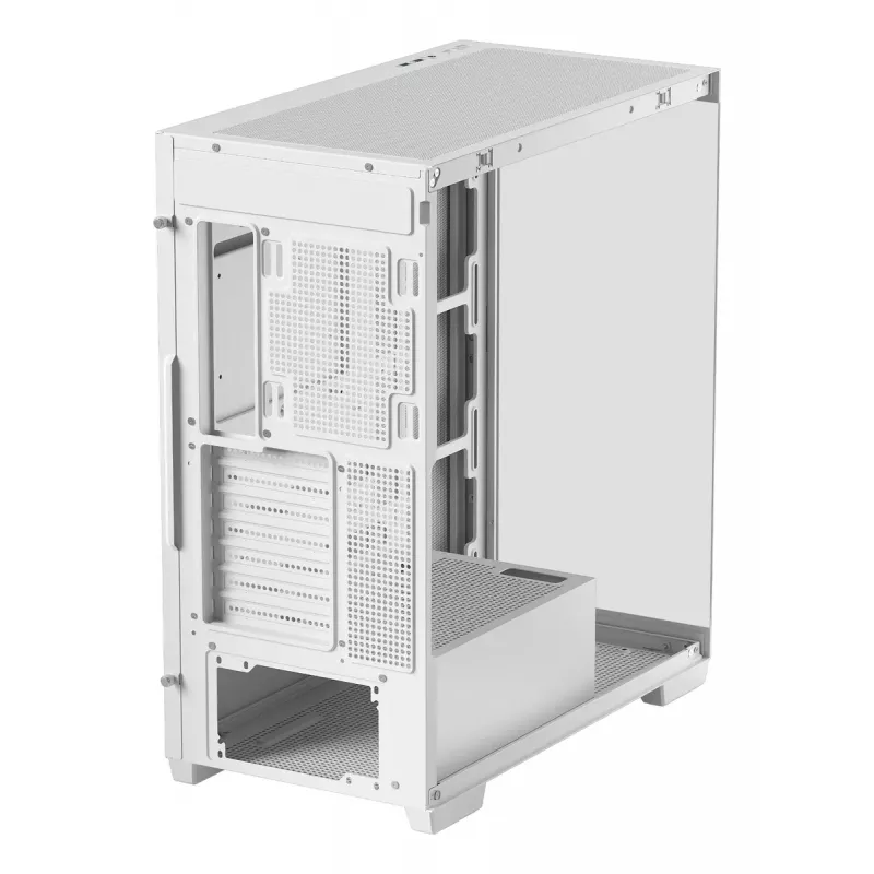 PC korpusas DeepCool CG580 WH White — ATX/mATX/ITX, grūdintas stiklas, palaiko 120/140 mm ventiliatorius, 3,5 colio × 2, 2,5 colio × 3, USB 3.2 Gen1