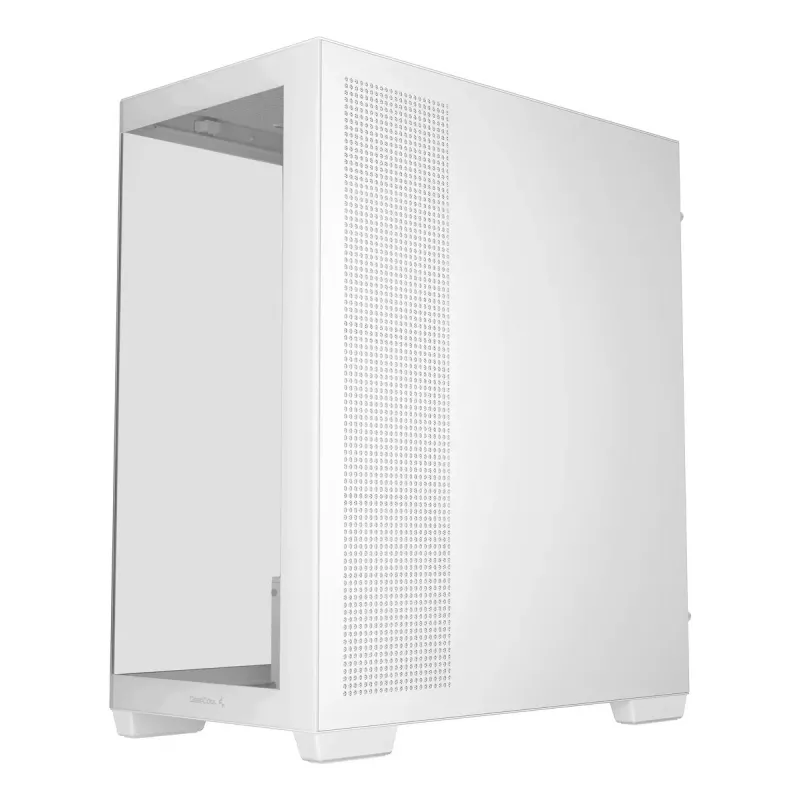 PC korpusas DeepCool CG580 WH White — ATX/mATX/ITX, grūdintas stiklas, palaiko 120/140 mm ventiliatorius, 3,5 colio × 2, 2,5 colio × 3, USB 3.2 Gen1