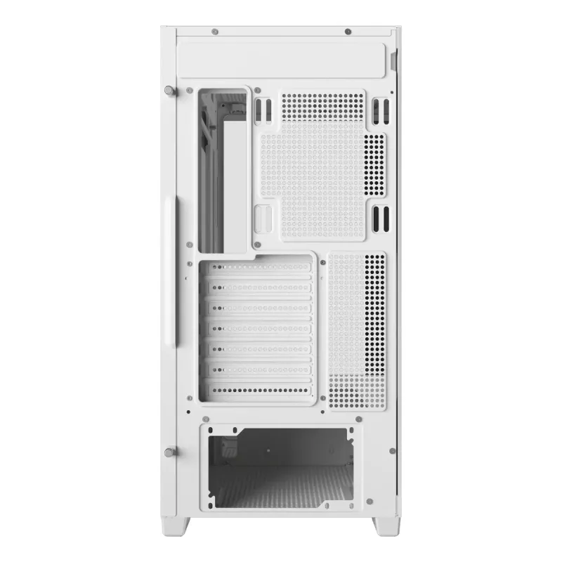 PC korpusas DeepCool CG580 WH White — ATX/mATX/ITX, grūdintas stiklas, palaiko 120/140 mm ventiliatorius, 3,5 colio × 2, 2,5 colio × 3, USB 3.2 Gen1