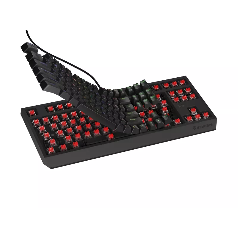 GENESIS Thor 230 TKL klaviatūra žaidimams USB + RF belaidis + Bluetooth QWERTY Juoda