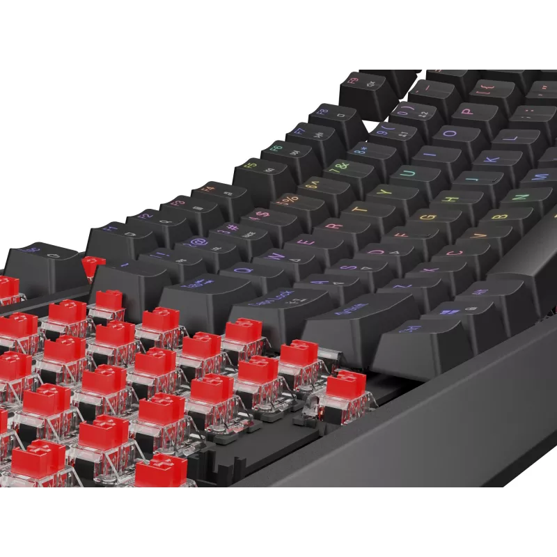 GENESIS Thor 230 TKL klaviatūra žaidimams USB + RF belaidis + Bluetooth QWERTY Juoda