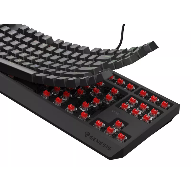 GENESIS Thor 230 TKL klaviatūra žaidimams USB + RF belaidis + Bluetooth QWERTY Juoda
