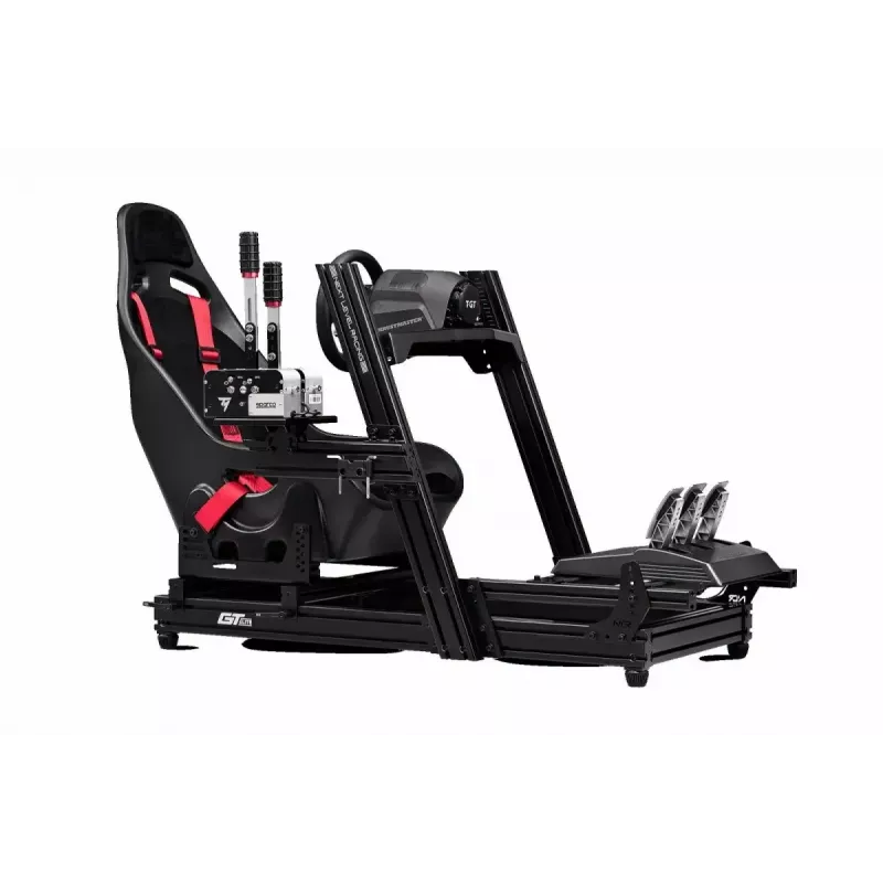 Lenktynių simuliatoriaus kabina Next Level Racing GTElite Wheel Plate Edition — aliuminio ir anglinio plieno vairo ir pedalų tvirtinimo platforma