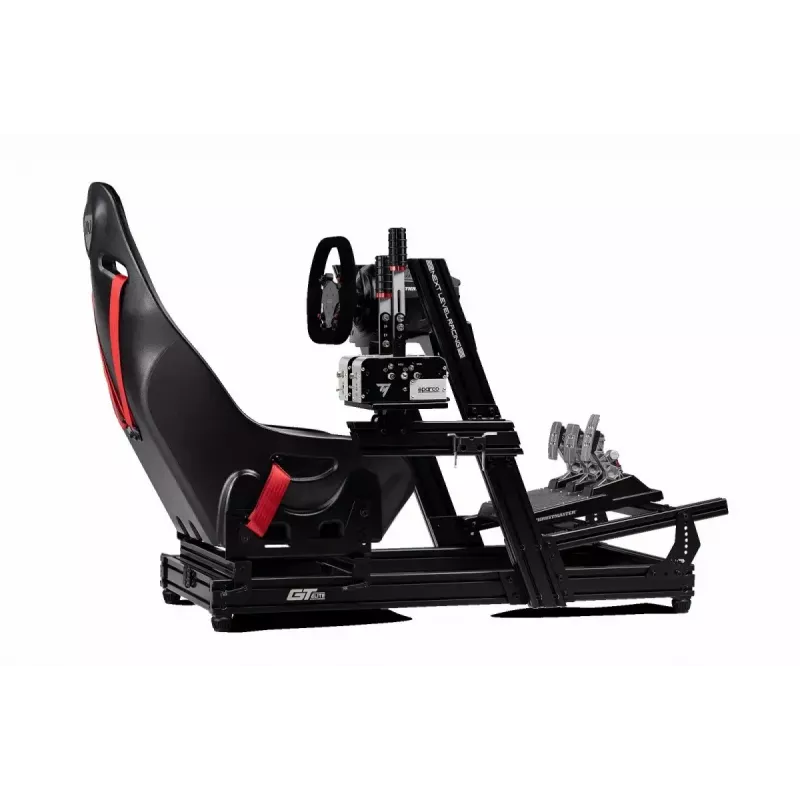 Lenktynių simuliatoriaus kabina Next Level Racing GTElite Wheel Plate Edition — aliuminio ir anglinio plieno vairo ir pedalų tvirtinimo platforma