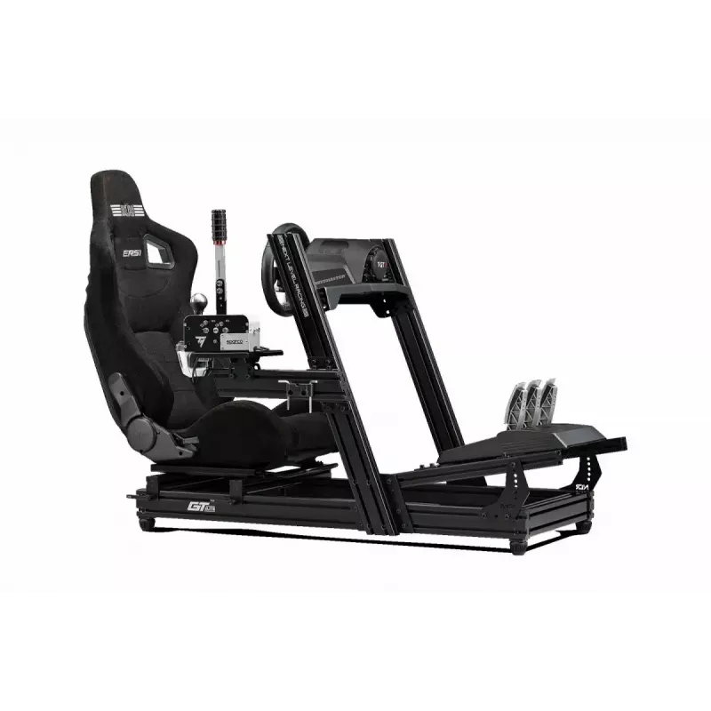 Lenktynių simuliatoriaus kabina Next Level Racing GTElite Wheel Plate Edition — aliuminio ir anglinio plieno vairo ir pedalų tvirtinimo platforma
