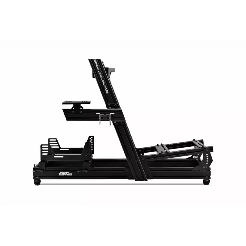 Lenktynių simuliatoriaus kabina Next Level Racing GTElite Wheel Plate Edition — aliuminio ir anglinio plieno vairo ir pedalų tvirtinimo platforma