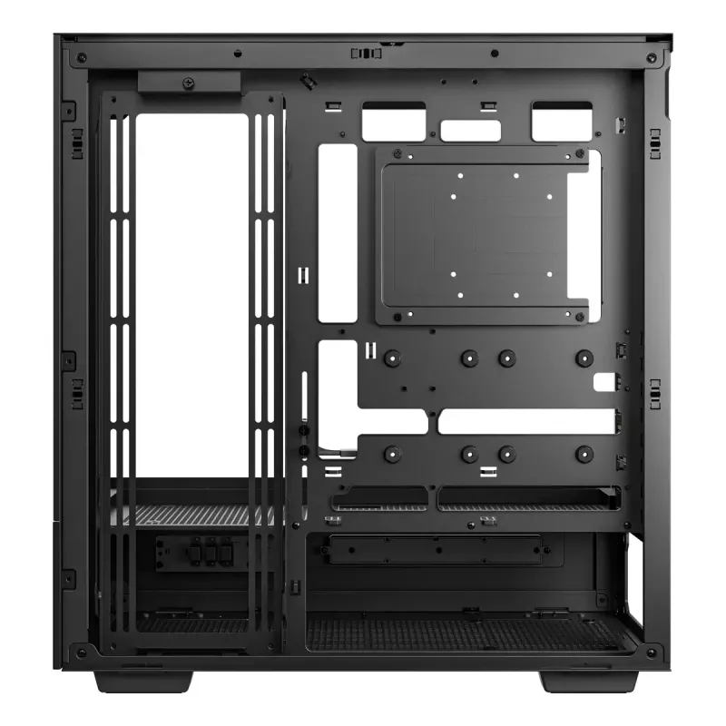 PC korpusas DeepCool CH690 DIGITAL Tower Juoda — ATX/Micro-ATX/Mini-ITX, LCD ekranas, 3×2,5 col. + 1×3,5 col. nišos, iki 450 mm GPU, 182 mm CPU aušintuvas
