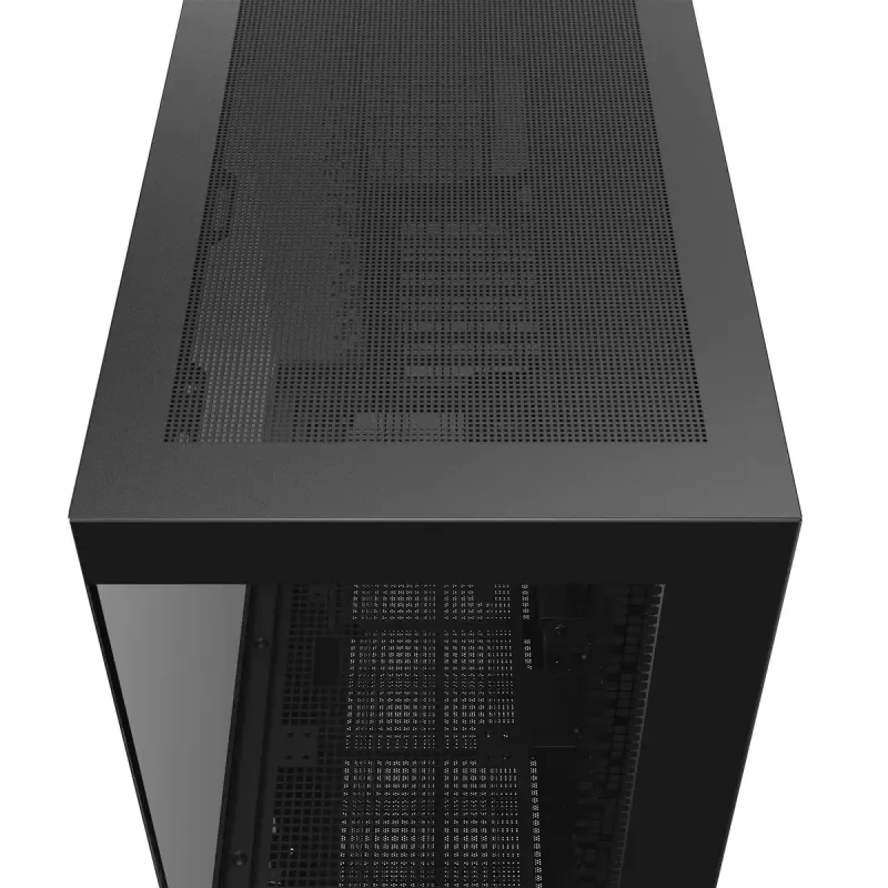 PC korpusas DeepCool CH690 DIGITAL Tower Juoda — ATX/Micro-ATX/Mini-ITX, LCD ekranas, 3×2,5 col. + 1×3,5 col. nišos, iki 450 mm GPU, 182 mm CPU aušintuvas