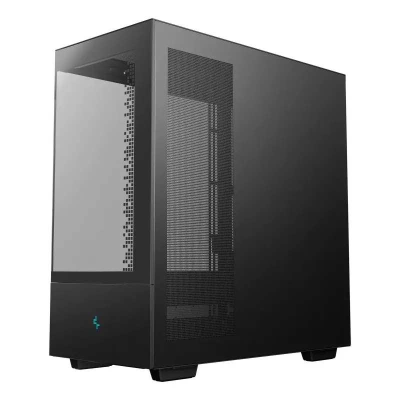 PC korpusas DeepCool CH690 DIGITAL Tower Juoda — ATX/Micro-ATX/Mini-ITX, LCD ekranas, 3×2,5 col. + 1×3,5 col. nišos, iki 450 mm GPU, 182 mm CPU aušintuvas