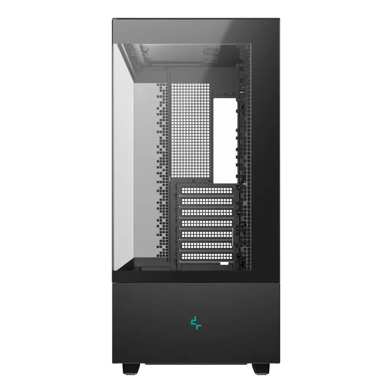 PC korpusas DeepCool CH690 DIGITAL Tower Juoda — ATX/Micro-ATX/Mini-ITX, LCD ekranas, 3×2,5 col. + 1×3,5 col. nišos, iki 450 mm GPU, 182 mm CPU aušintuvas