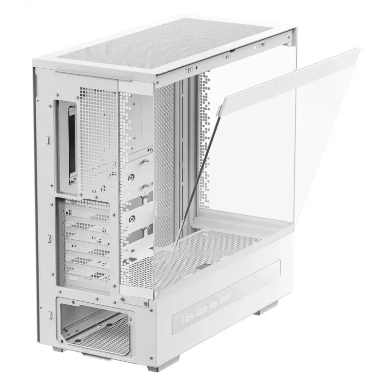 PC korpusas DeepCool CH690 Tower White — ATX/microATX palaikymas, LCD ekranas, 3x2,5 colio lizdai, 1x3,5 colio, GPU iki 450 mm, CPU aušintuvo aukštis 182 mm