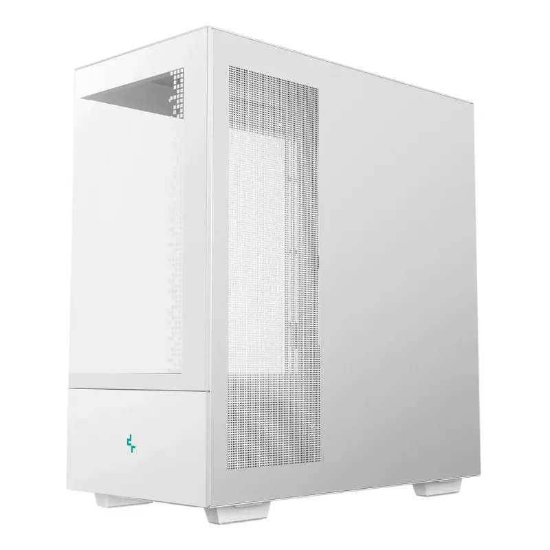 PC korpusas DeepCool CH690 Tower White — ATX/microATX palaikymas, LCD ekranas, 3x2,5 colio lizdai, 1x3,5 colio, GPU iki 450 mm, CPU aušintuvo aukštis 182 mm