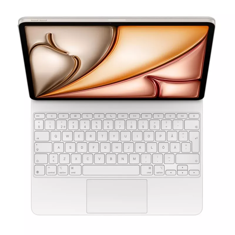 Apple Magic klaviatūra QWERTY Swedish White Trackpad iPad Air 13 inch