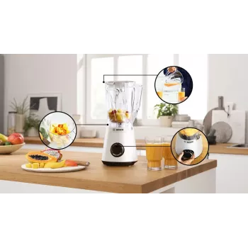 Bosch Serie 4 MMB6141W blenderis 1,5 L Stalo blenderis 1200 W Baltas