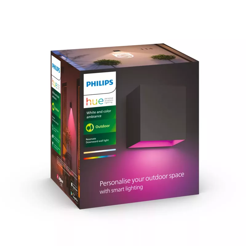Protingas sieninis šviestuvas Philips Hue White and colour ambience Resonate Downward