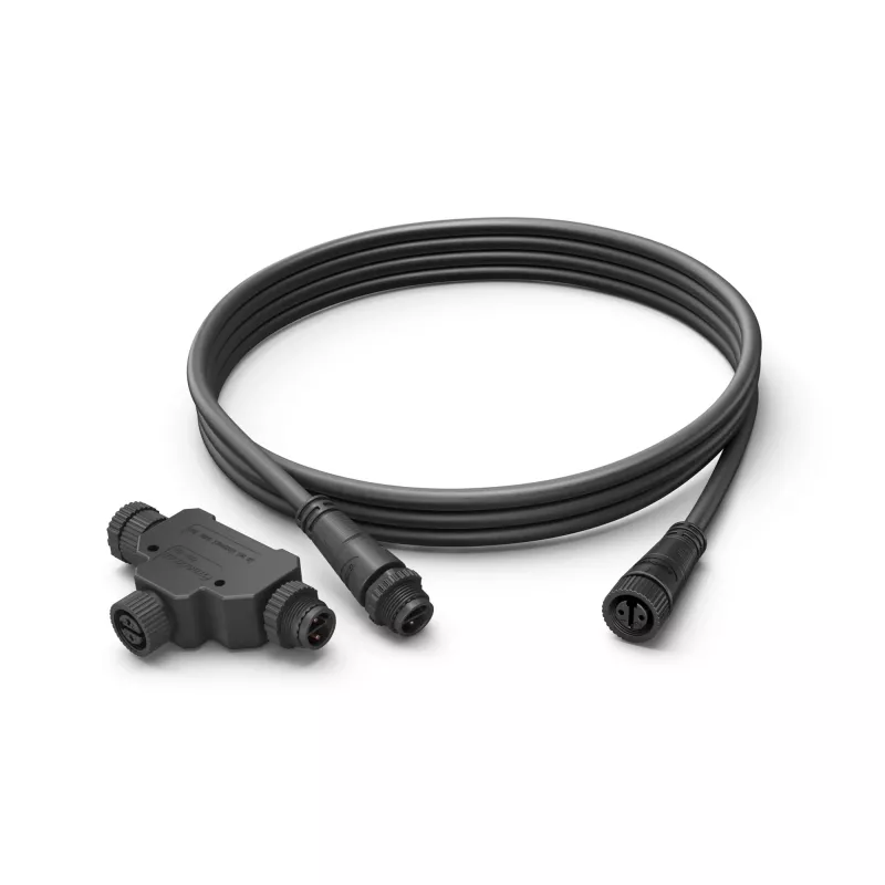 Philips lauko laido ilgintuvas 2,5 m, ilgintuvas, juodas, plastikinis, Philips, kiemas, priekinis kiemas, sodas, terasa, IP67