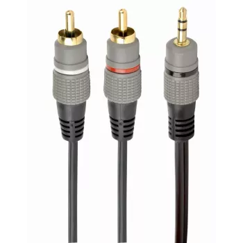 GEMBIRD 3,5 mm stereo į 2xRCA kištukus 1,5 m kabelis - paauksuotos jungtys