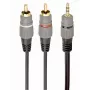 GEMBIRD 3,5 mm stereo į 2xRCA kištukus 1,5 m kabelis - paauksuotos jungtys
