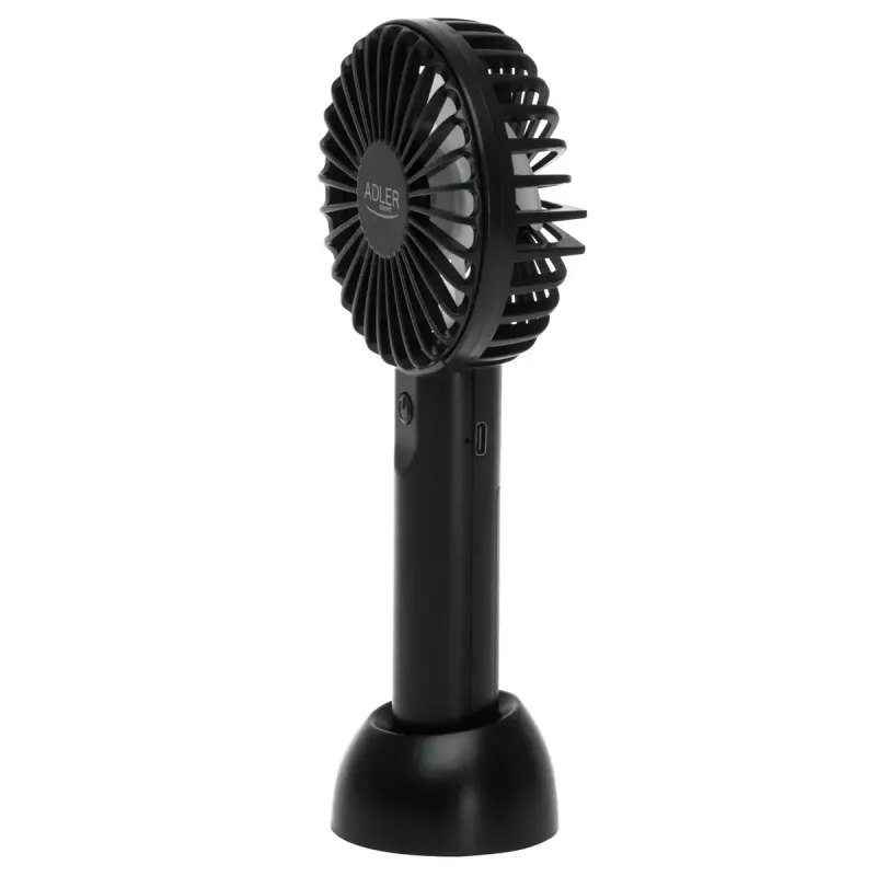 Stalinis ventiliatorius Adler AD 7338 Mini USB — 7 cm skersmuo, 3 greičiai, juodas