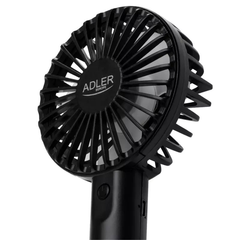 Stalinis ventiliatorius Adler AD 7338 Mini USB — 7 cm skersmuo, 3 greičiai, juodas
