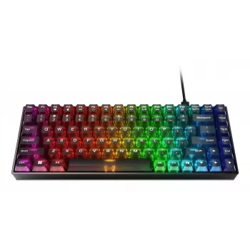 Mechaninė žaidimų klaviatūra Lenovo Legion K510 Mini Pro 75% US anglų k., 84 klavišai, RGB, USB, 1,8 m laidas, juoda/skaidri