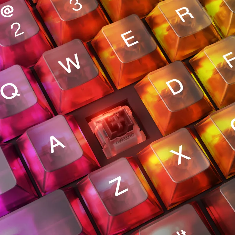 Mechaninė žaidimų klaviatūra Lenovo Legion K510 Mini Pro 75% US anglų k., 84 klavišai, RGB, USB, 1,8 m laidas, juoda/skaidri