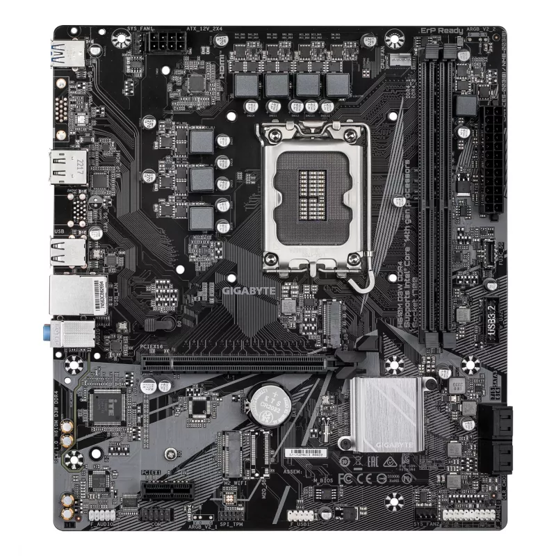 GIGABYTE H610M D3W DDR4 pagrindinė plokštė – palaiko 14-os kartos Intel Core procesorius, 5+1+1 fazių VRM, iki 3200 MHz DDR4, 1xPCIe 3.0 M.2, 1GbE LAN, USB 3.2 Gen 1