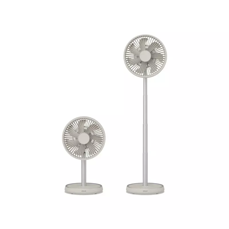 Stovimas ventiliatorius Duux Rize Flex 21 cm, 4 greičiai, osciliacija, 10 W, pilkšvai smėlio spalvos