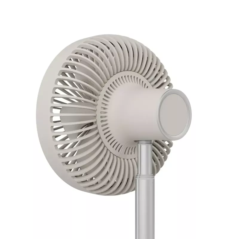 Stovimas ventiliatorius Duux Rize Flex 21 cm, 4 greičiai, osciliacija, 10 W, pilkšvai smėlio spalvos