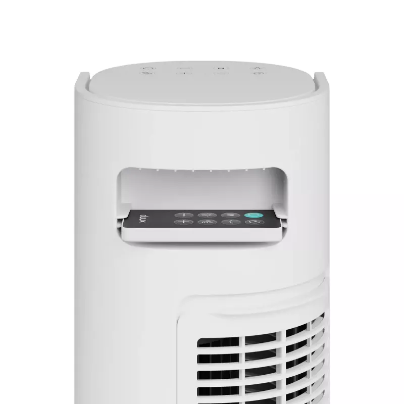 Bokštinis ventiliatorius Duux Elevate DXTF02 — 29 cm skersmuo, 12 greičių, osciliacija, 4–40 W, baltas