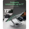 Nešiojamojo kompiuterio stovas RAIDSONIC IB-NH300-R, aliuminis, sidabrinis, tinka 17 colių (43,2 cm), 360° pasukimas, 280×230×550 mm