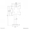 Neomounts DS42-430BL12 TV stovas prisukamas prie stalo, max 50 kg, 23-43 col.