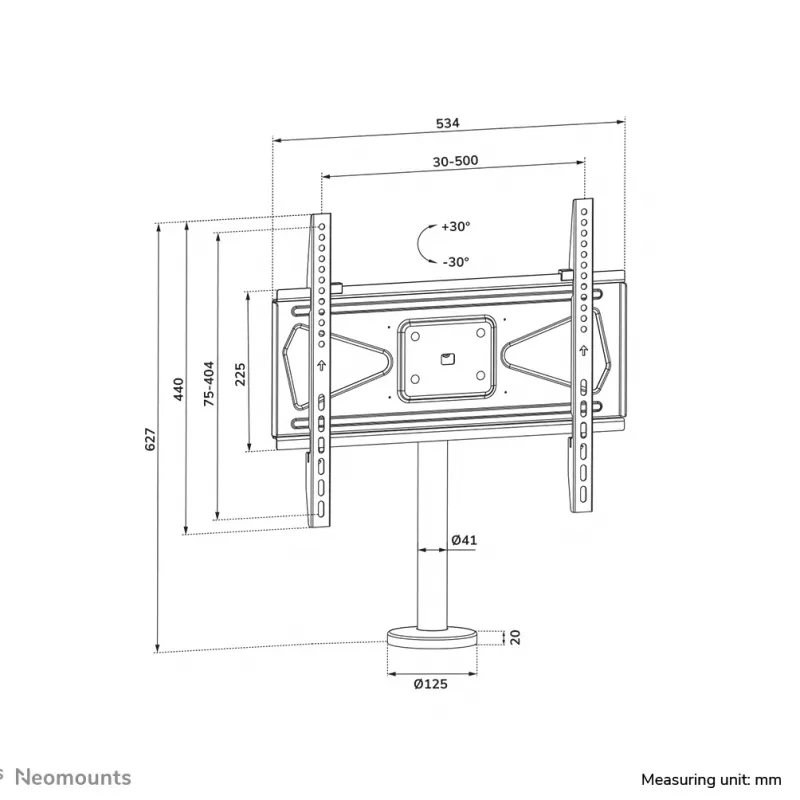 Neomounts prisukamas TV stovo laikiklis DS42-430BL14, maks. 50 kg, 32-55 col.