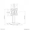 Neomounts DS45-430BL12 TV stovas 23-43 colių - pasukamas, 109,2 cm (43 coliai), 100 x 100 mm, 200 x 200 mm, -35 - 35°, Plienas, Juoda