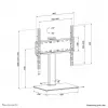 Neomounts DS45-430BL14 TV stovas 32-55 colių – pasukamas, 139,7 cm (55 coliai), 100 x 100 mm, 400 x 400 mm, -35 - 35°, plienas, juoda