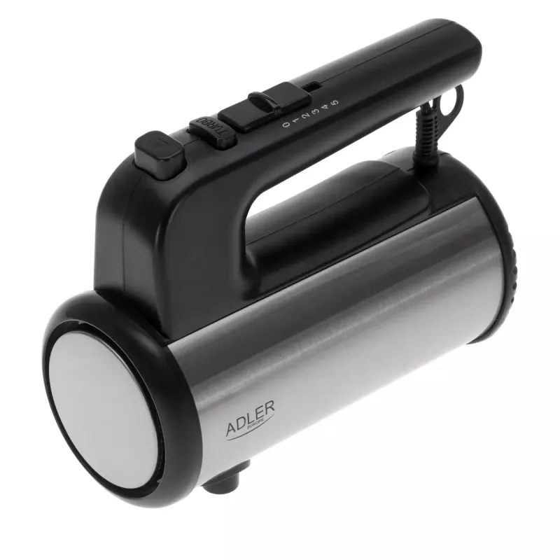 Rankinis plaktuvas Adler AD 4232 — 900W, 5 greičiai + Turbo, nerūdijančio plieno priedai, juoda/sidabrinė