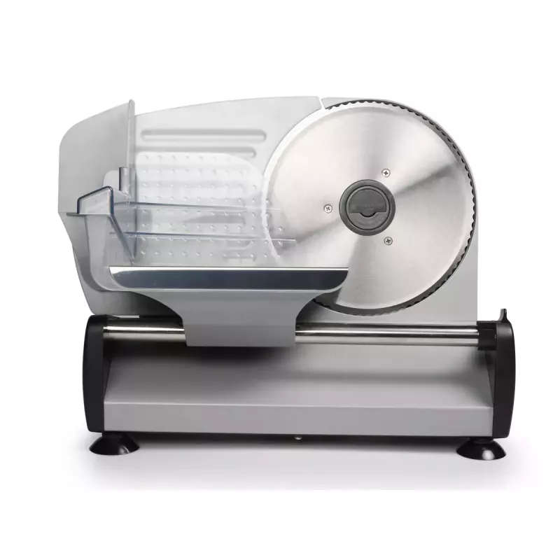Elektrinė pjaustyklė Tristar EM-2099 — 150 W, maks. pjūvio storis 1,5 cm, kompaktiška 270×435×285 mm, juoda/sidabrinė
