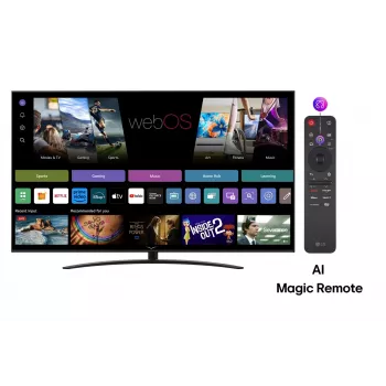 LG NanoCell AI 65NANO81A3A televizorius 165,1 cm (65 col.) 4K Ultra HD išmanusis televizorius Wi-Fi juodos spalvos