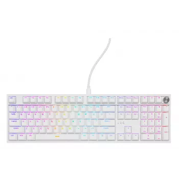 Mechaninė klaviatūra GENESIS THOR 404, pilno dydžio USB, QWERTY anglų k., RGB apšvietimas, balta