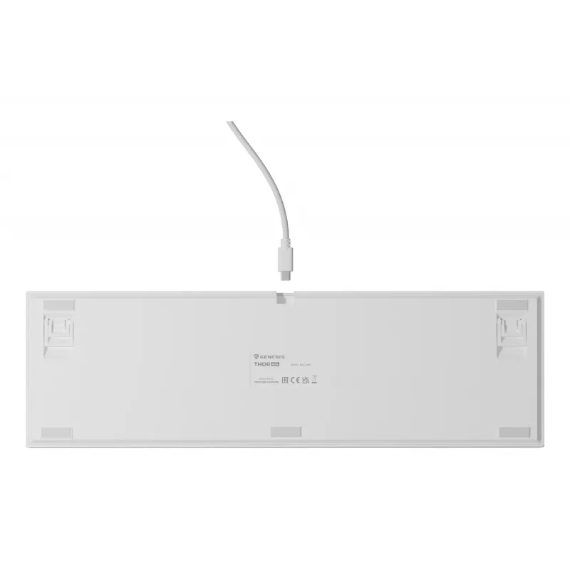 Mechaninė klaviatūra GENESIS THOR 404, pilno dydžio USB, QWERTY anglų k., RGB apšvietimas, balta