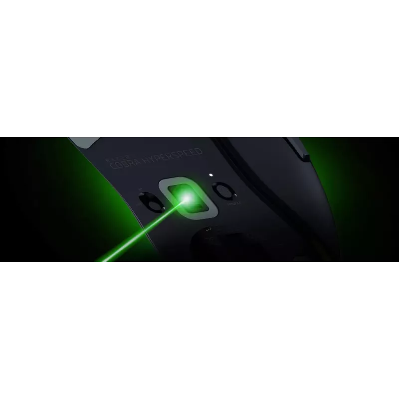 Žaidimų pelė Razer Cobra HyperSpeed — optinė, 26 000 DPI, Bluetooth + RF belaidė + USB Type-A, dešiniarankiams, 62 g