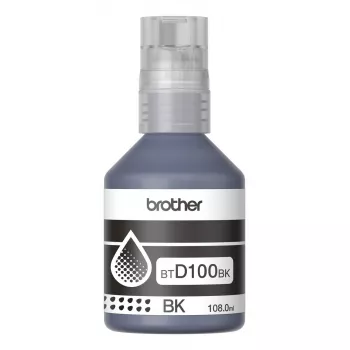 Rašalo kasetė Brother BTD100BK Originali — juoda, 108 ml, 7500 puslapių, 56×123×55,5 mm
