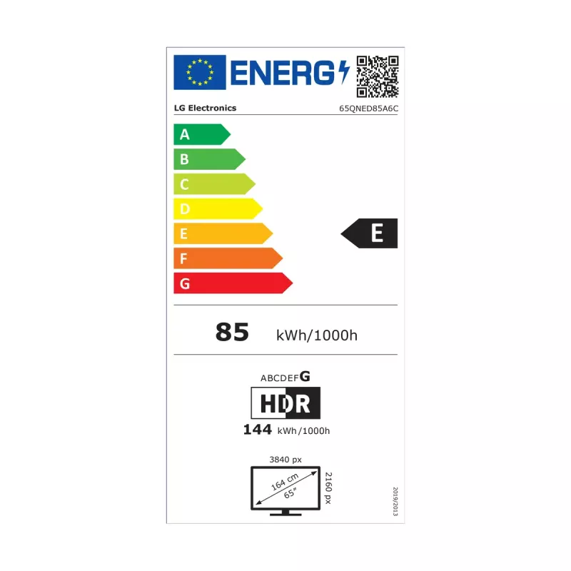 LG QNED AI 65QNED85A3C televizorius 165,1 cm (65 col.) 4K Ultra HD išmanusis televizorius „Wi-Fi“ juodas