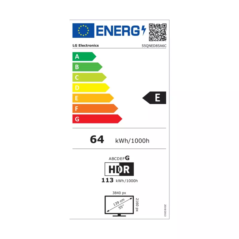 Televizorius LG 55QNED85A3C 55 colių 4K QNED evo išmanusis televizorius, WebOS, Motion Pro, Wi-Fi, Ethernet, DVB-T/T2, juodos spalvos