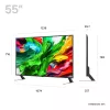 Televizorius LG 55QNED85A3C 55 colių 4K QNED evo išmanusis televizorius, WebOS, Motion Pro, Wi-Fi, Ethernet, DVB-T/T2, juodos spalvos