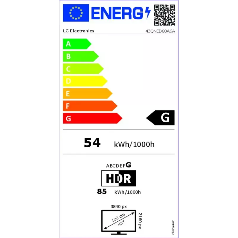 LG QNED 43QNED80A3A televizorius 109,2 cm (43 col.) 4K Ultra HD išmanusis televizorius Wi-Fi juodas