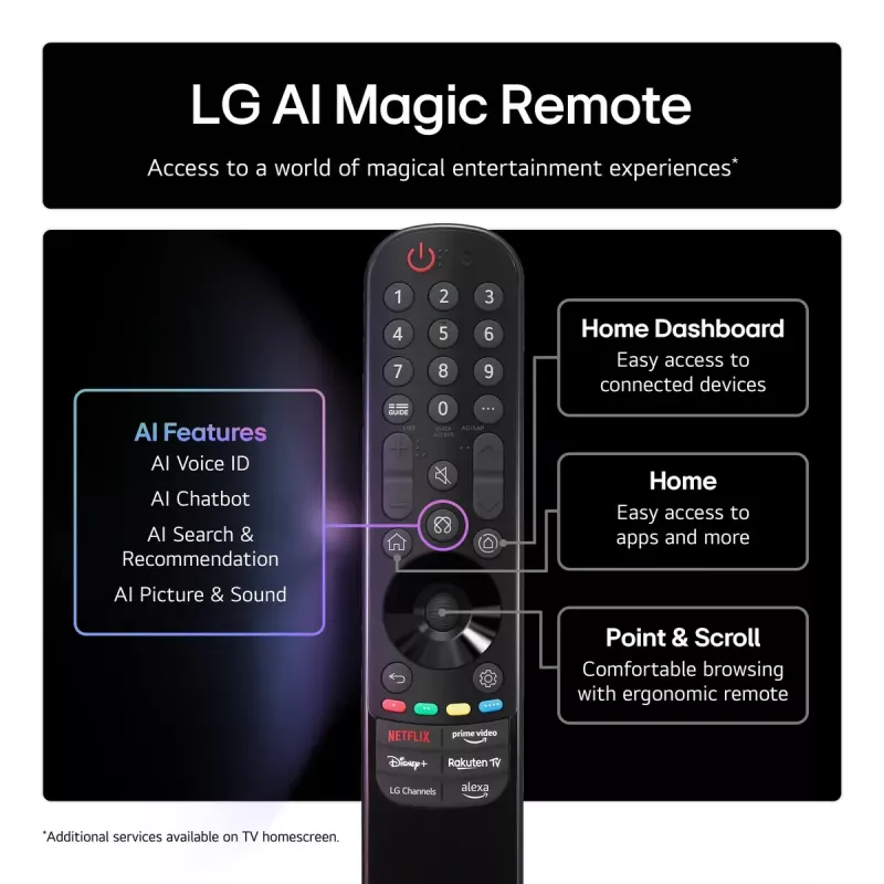 LG QNED 43QNED80A3A televizorius 109,2 cm (43 col.) 4K Ultra HD išmanusis televizorius Wi-Fi juodas
