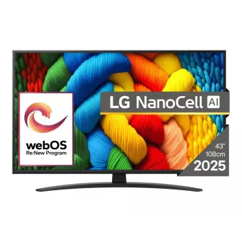 LG NanoCell AI 43NANO81A3A televizorius 109,2 cm (43 col.) 4K Ultra HD išmanusis televizorius „Wi-Fi“ juodas